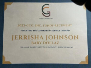 Jerrisha Johnson Certificate